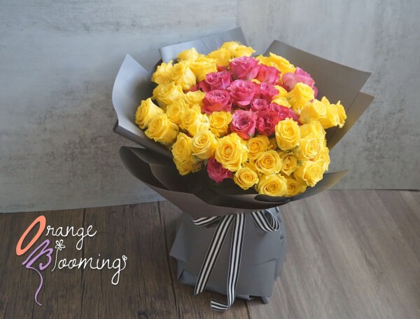 Orange Blooming Wedding Bouquet 結婚花球/送禮花束-1-婚禮當日