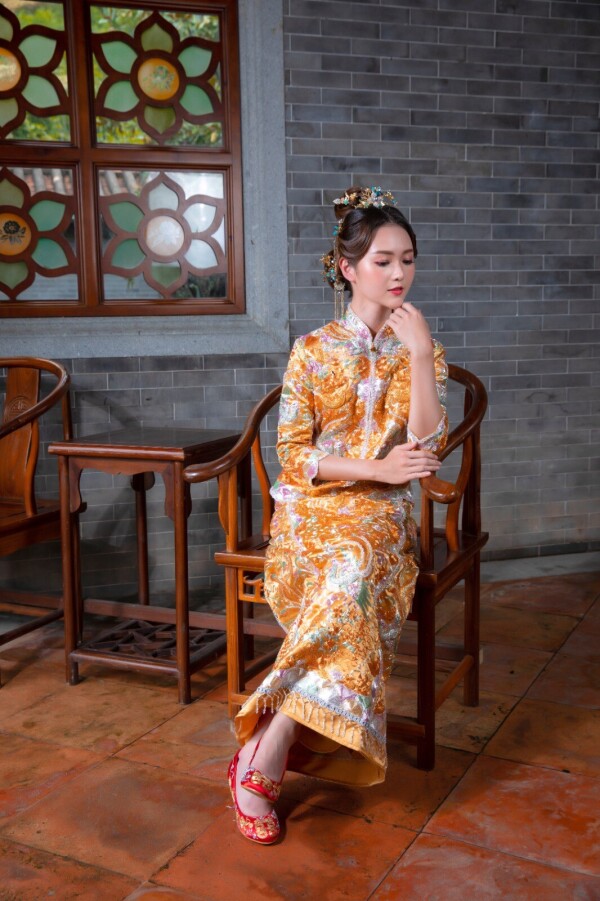 鴻運繡莊(元朗總店) Lucky Embroidery-Chinese wedding dress-3-婚紗禮服