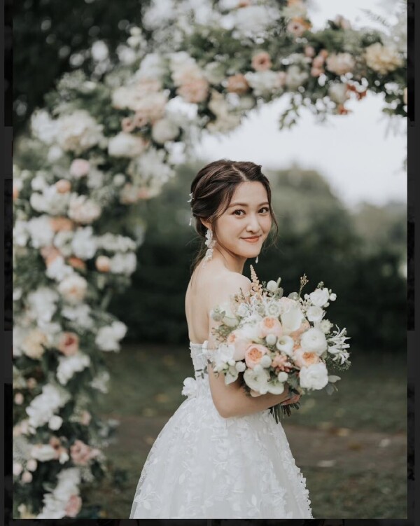 Orange Blooming Wedding Bouquet 結婚花球/送禮花束-4-婚禮當日